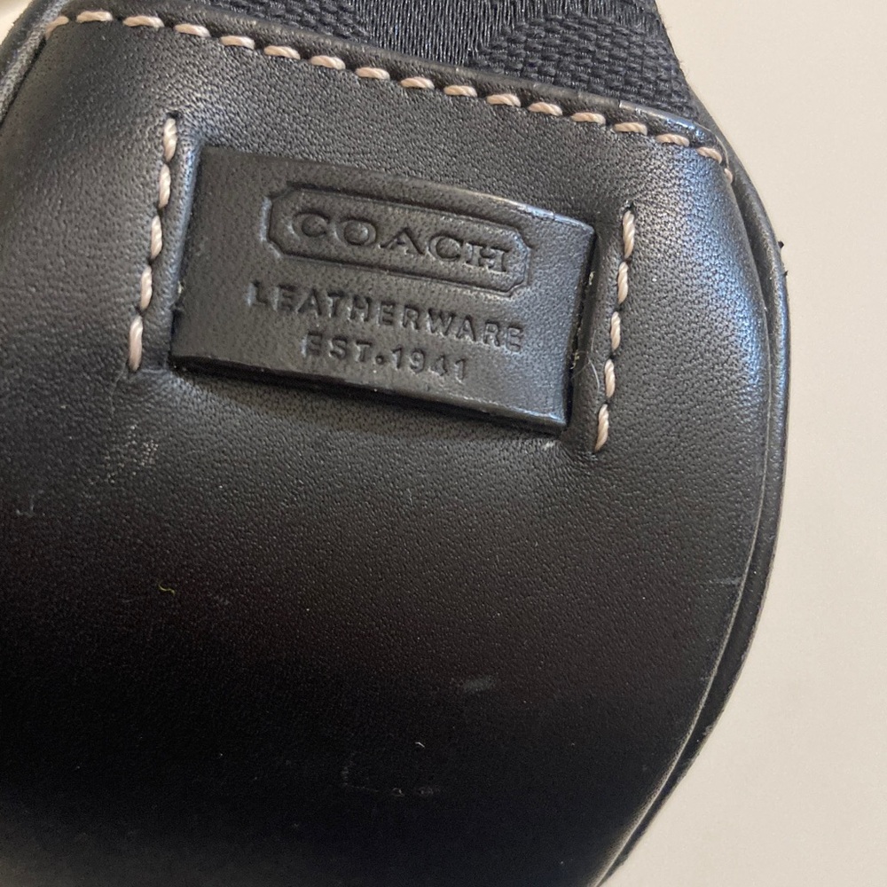 Vintage coach Demi mini handbag in black canvas and leather - Picture 9 of 11